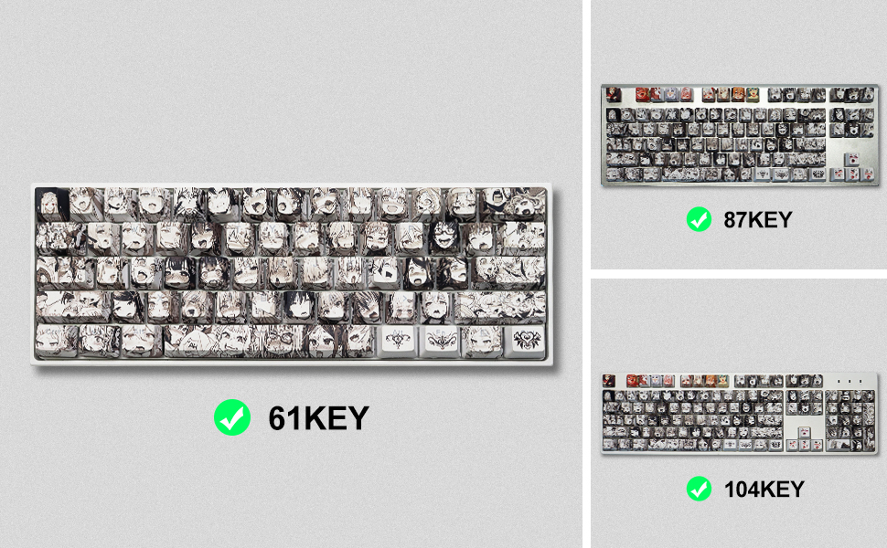 for 61/87/104/108 Cherry Gateron MX Switches Mechanical Keyboard