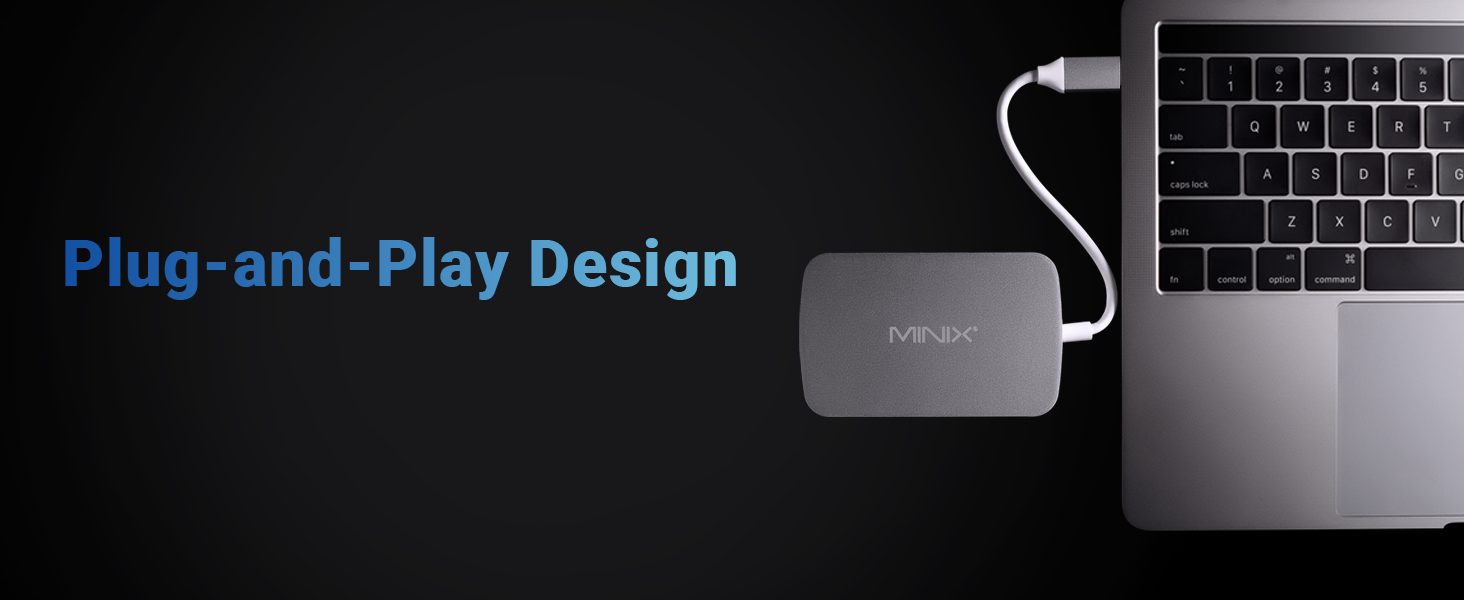 MINIX USB C Adapter, 7 in 1 USB C Hub