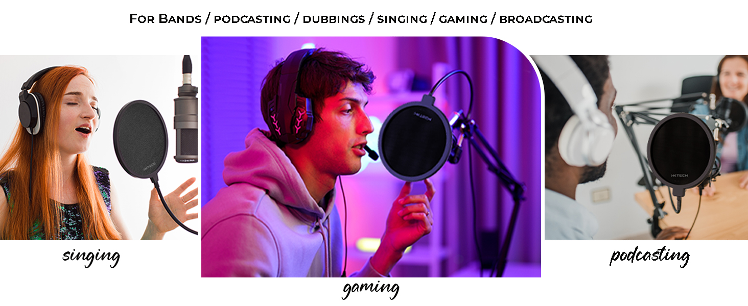 pop filter for mic blue yeti microphone hyperx quadcast shure sm7b podmic elgato wave metal filters 