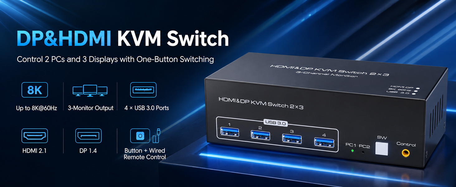 DP&amp;amp;HDMI KVM Switch