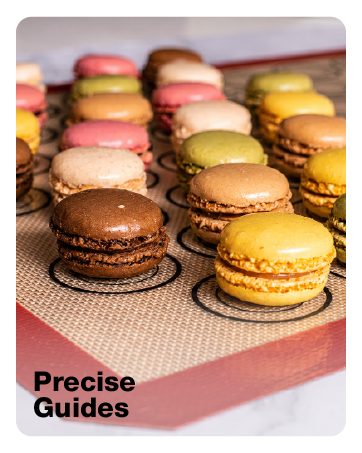 macarons on a macaron mat