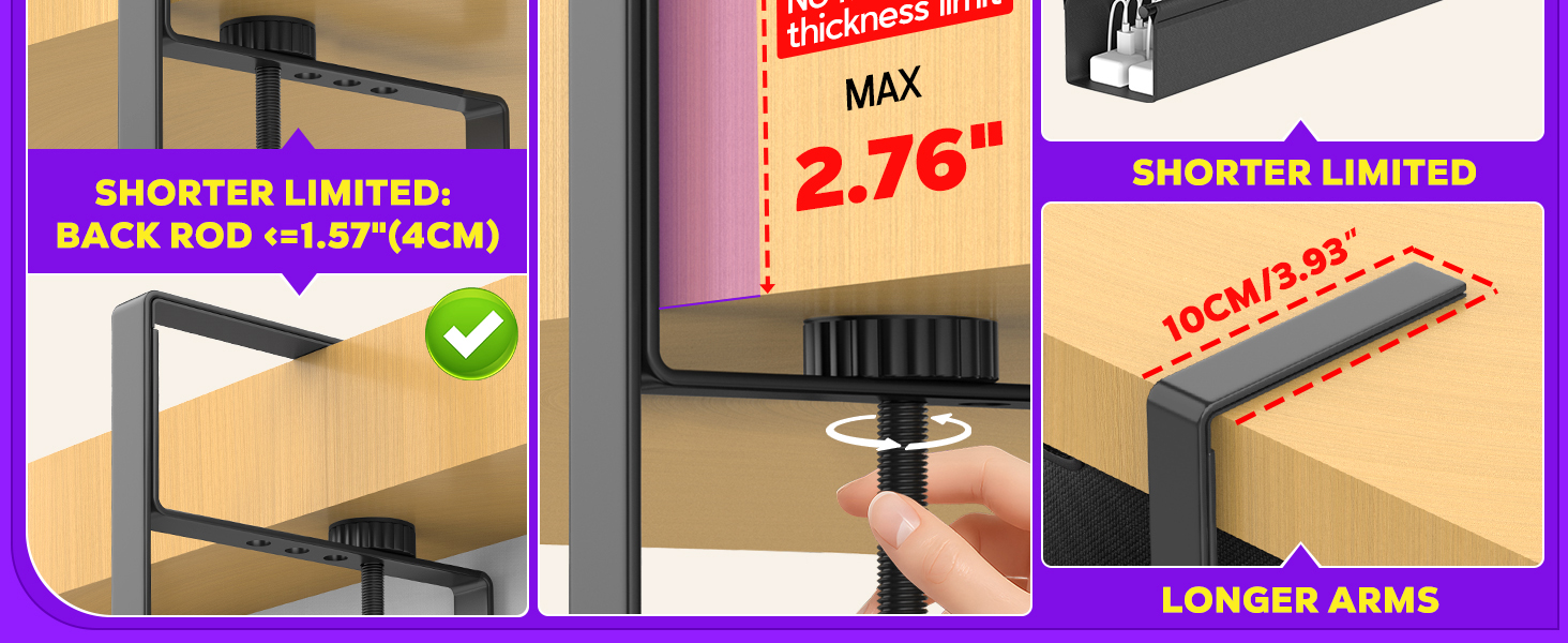 Under Desk Cable Management Tray