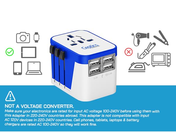 ceptics universal travel adaptor