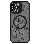 BITOBE Case for iPhone 16 Pro Max [Compatible with MagSafe] Cute Butterfly Pattern for Women Girl...