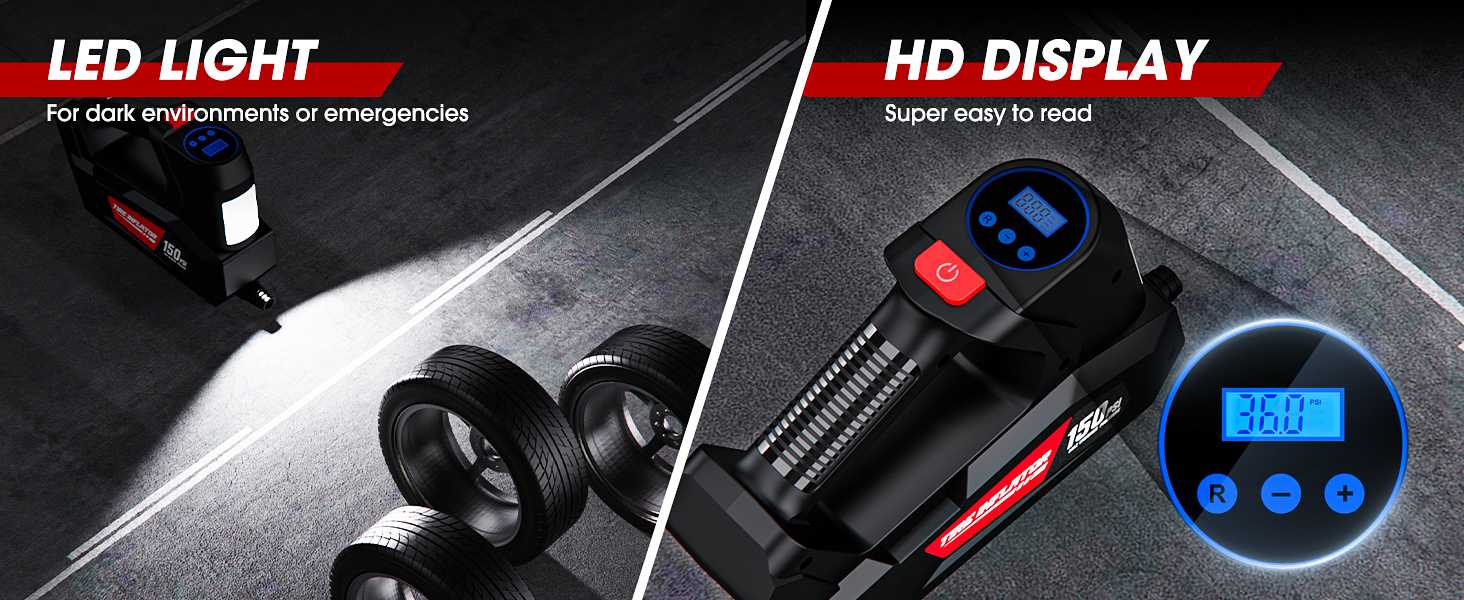 Air Compressor Tire Inflator Portable Air Pump