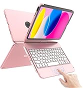 TaIYanG for iPad 10th Generation Case with Keyboard 10.9" 2022 & 11th (A16) 2025, Touch Trackpad ...