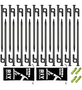 20 Pack Tent Stakes Heavy Duty Metal Tent Pegs for Camping Steel Tent Stakes 8 inch Unbreakable a...
