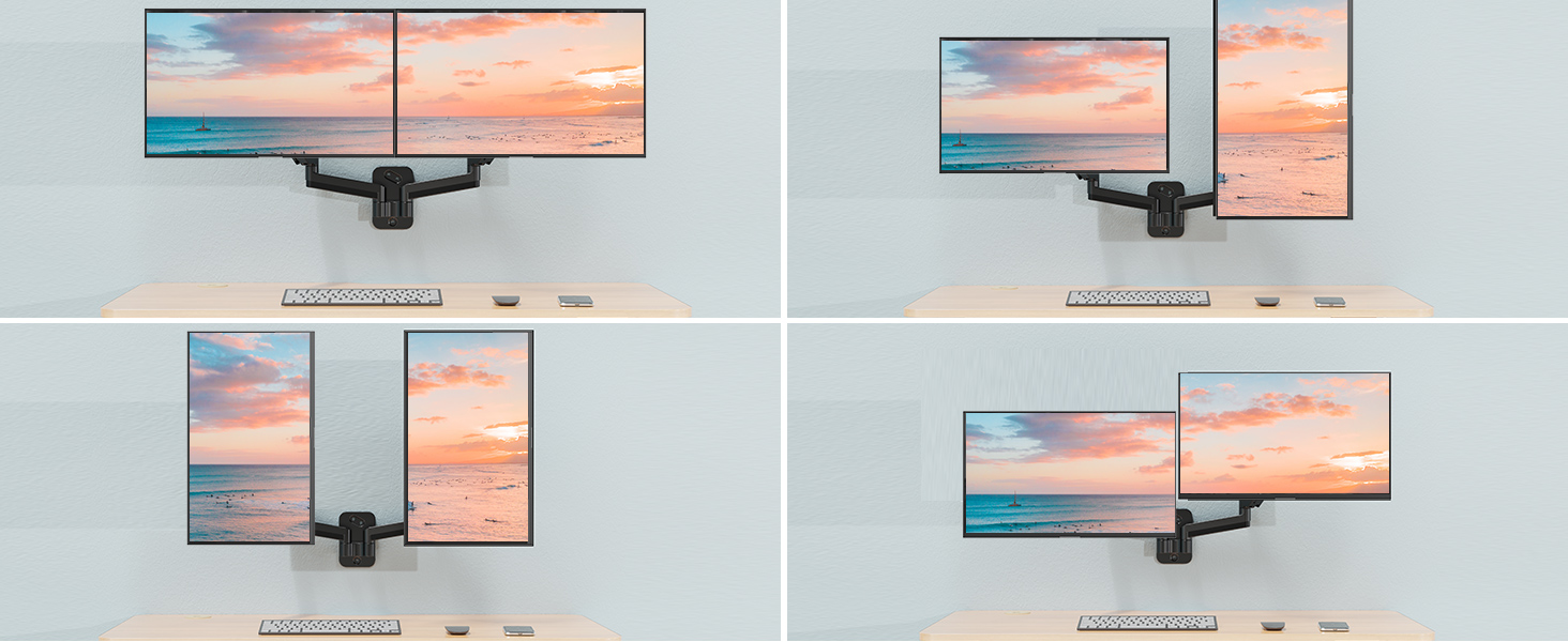 dual monitor wall mount