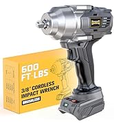DIYtoolifz Cordless Impact Wrench 3/8” Compatible with Dewalt 20v Battery: 600 Ft-lbs High Torque...