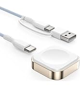 LVFAN Fast Charging USB C &amp; USB A iWatch Charger Cable, Detachable Wireless Travel Charger for Ap...