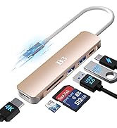 USB C Hub, USB-C Dongle Adapter with 4K HDMI for MacBook Pro/Air, 6 in 1 USBC Adaptador Converter...