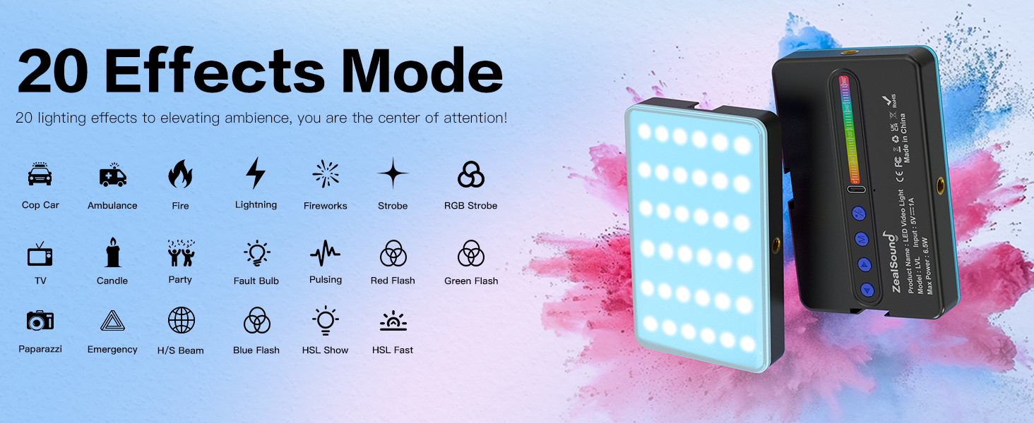 Zealsound RGB Selfie Light