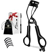 Beauty Power Eyelash Curler - Precision Lash Lift in Seconds with 5 Replacement Pads, Eyebrow Bru...