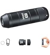 OMYPOOT 100 Lumens Rechargeable Keychain Flashlight,EDC Mini LED Keyring Light for Camping Hiking...