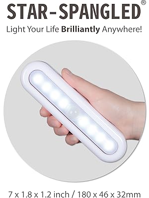 LED Motion Sensor Lights, Stick on Lights, Puck Lights, Closet Lights,Night Lights, STAR-SPANGLED