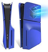 Faceplates for PS5 Slim Console with Cooling Vents, Megadream Hard ABS Shockproof Anti-Scratch Du...