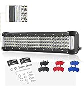 Auto Power Plus LED Light Bar 15 Inch, 390W Side Shooter Led Lights Quad Row Led Driving Light Sp...