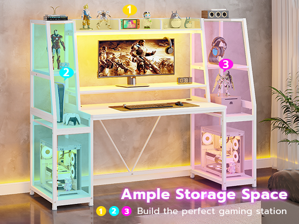 gaming desk with storage