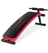 SPORFIT Sit Up Bench for Abs, Sit-up Bench for Ab Workout Equipment with 3 Adjustable Height Sett...