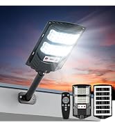 Solar Street Lights Outdoor Waterproof,Solar Floodlights Outdoor Motion Sensor with Remote Contro...