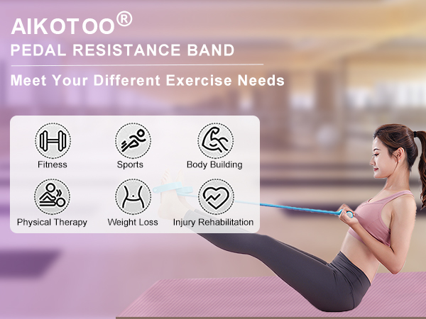 pedal resistance band blue