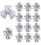 Moretreat Balloon weights, 12 pieces, aluminum foil, suitable for birthday parties, gatherings, w...
