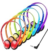 Wensdo 8 Pack Kids Headphones Bulk for School Classroom Kids, Class Set Headphones for Students T...