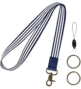 YANTHKEY Vertical-Stripe Long Neck Lanyard - Stylish &amp; Versatile Design for Phones, Earbuds, ID B...