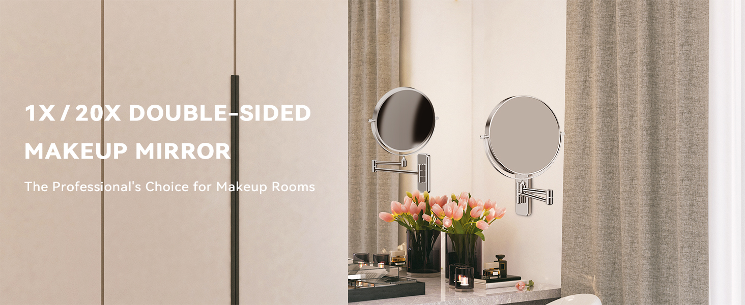 WALL MOUNTED MAKEUP MIRROR