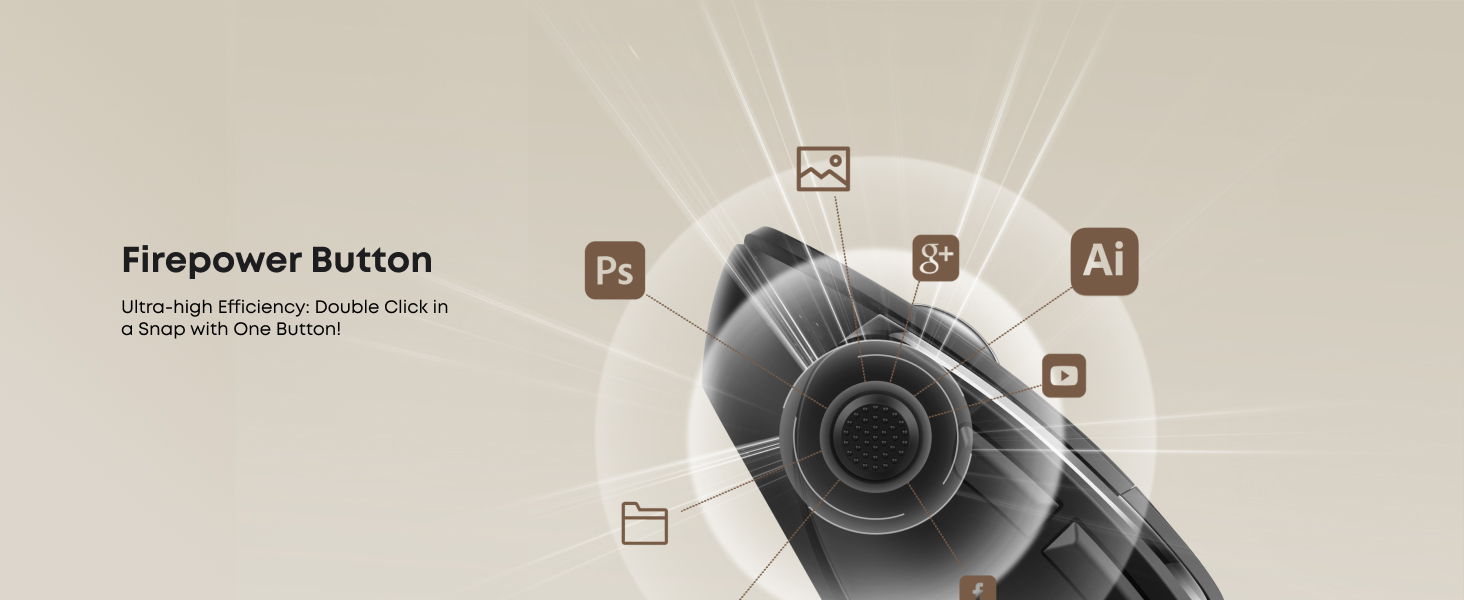 Wireless Bluetooth Mouse with firepower button