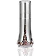 Aelga Pepper Grinder with Silicone Funnel - 4oz Glass Manual Mills with Adjustable Ceramic Core &amp;...