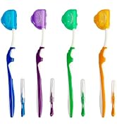 Ceonam 4-Pack Orthodontic Dental Care Kit – Includes Soft Bristle Toothbrushes and Braces-Friendl...