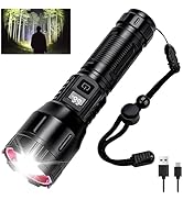 Ewenele Flashlight High Lumens Rechargeable, 1,200,000 Lumens Handheld Tactical LED Flashlights B...