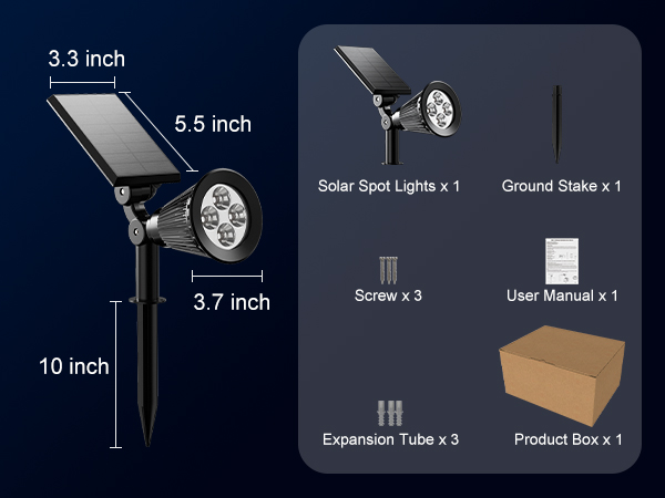 spot lights outdoor solar powered