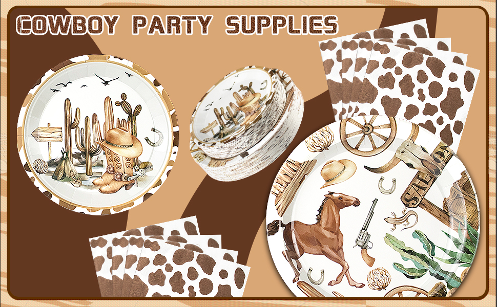 cowboy plates and napkins