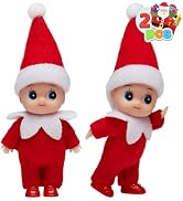 JOYIN 2 Pcs Christmas Elf Plush Doll Tiny Soft Plush Toy Doll for Christmas Decor, Xmas Gift, Xma...