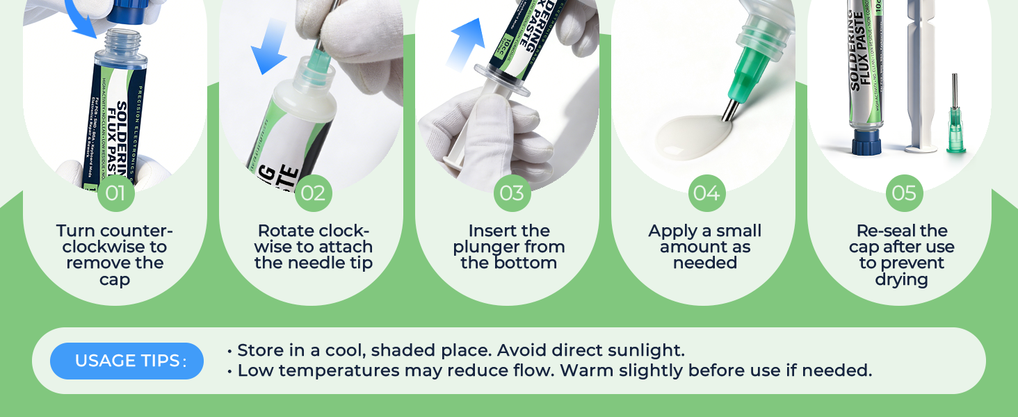 Solder Flux Paste Desoldering Wick No Clean Rosin Handy Flux Syringe Solder Wick Braid
