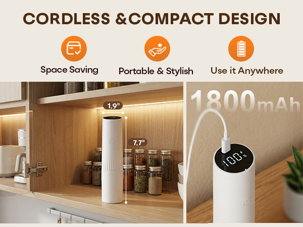 MZROT 1800mAh Cordless Vacuum Sealer for Food