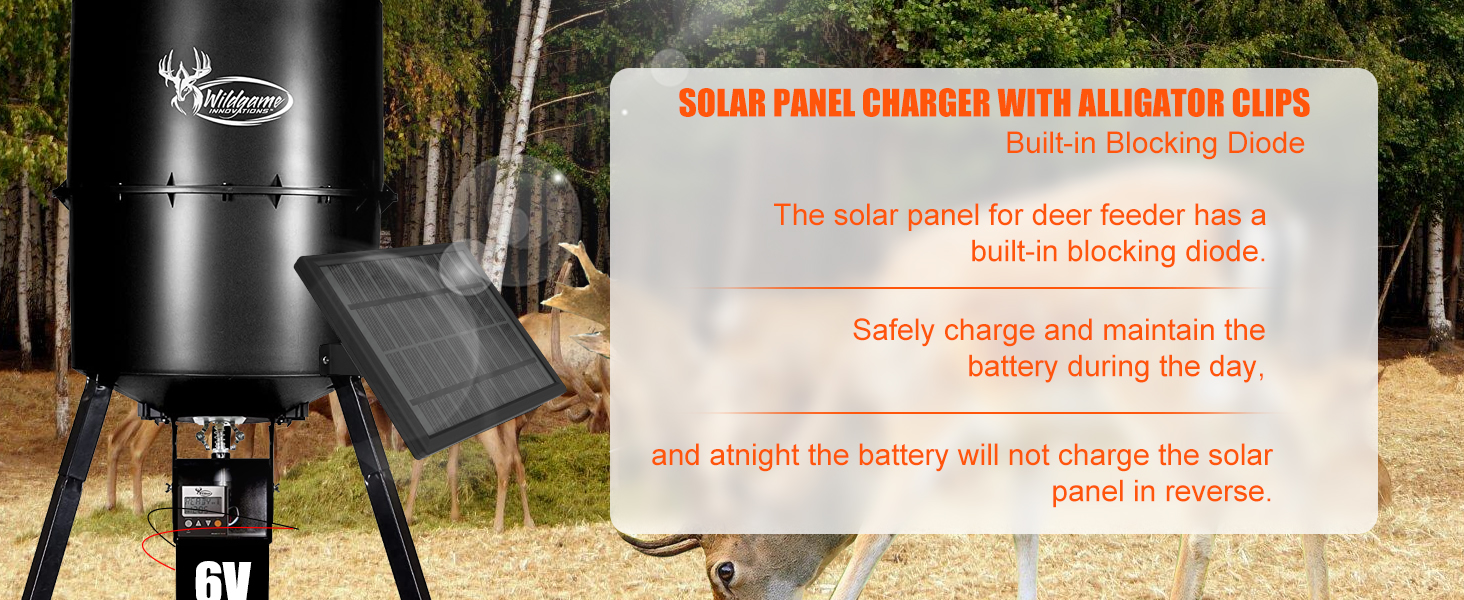 Volthero 6V/12V Solar Panel for Deer Feeder