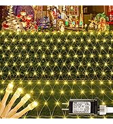 HEYFUNi Net Mesh Waterproof String Lights,360LED 13ft x 5ft Christmas Net Lights, 8 Modes,Connect...