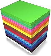 96pcs Foam Sheet Crafts 8.5X 5.5 in 12 Assorted Colors Eva Foam Paper Pieces for Kids Student Cla...