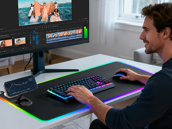 led desk mat