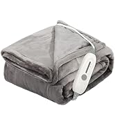 JIAMEIDING Electric Heated Blanket Throw, Super Soft Flannel 50