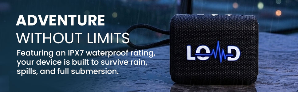 Waterproof Bluetooth Speaker – Portable Wireless Speaker with 800mAh Battery, 5 Hours of Playtime