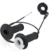 Throttle Cable Kit,7/8" 22mm Bike Throttle Assembly with Twist Throttle &amp; 47" Throttle Cables,Uni...