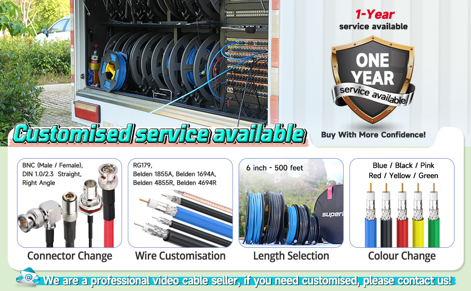 Superbat sdi cable bnc cable