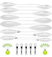 FREE FISHER 25/29Pcs Fishing Clear Casting Bobbers Kit, Bombarda Casting Sinking Floats Rubber Bo...