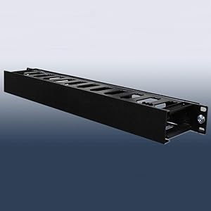1U cabel management Horizontal Rack Mount Cable Management Unit with Panel Plastic