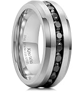 King Will 316L Stainless Steel Wedding Band for Men Women-6/7/8mm Width Silver-Tone Wedding Ring ...