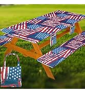 Picnic Table Cover with Bench Covers Table Cloth Tablecloth Summer Outdoor Rv Patio Tent Camping ...
